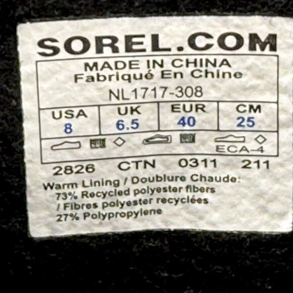 Sorel Waterproof Boots With Removable Liner Womens Size 8 Green Tan Durable - Picture 11 of 11